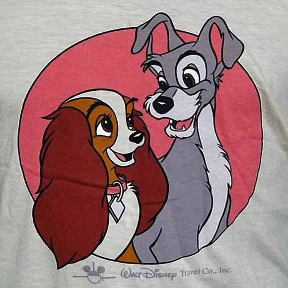Nos Vintage Lady And The Tramp T Shirt XL Men Rare Walt Disney Single Stitch Tee - Picture 3 of 7